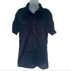 Rock & Republic Black Button Up Shirt Tee